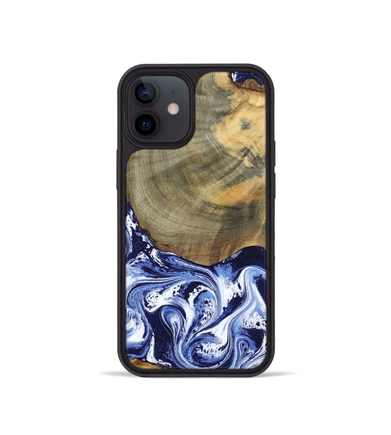 iPhone 12 mini Wood Phone Case - Isabel (Blue, 802351)