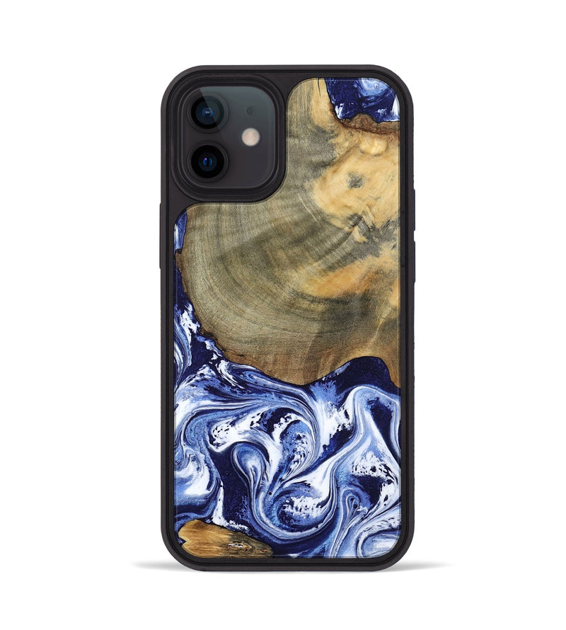 iPhone 12 Wood Phone Case - Isabel (Blue, 802351)