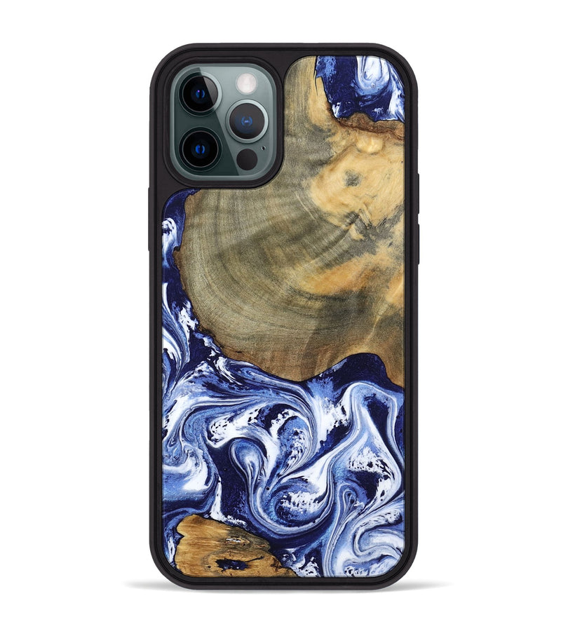 iPhone 12 Pro Max Wood Phone Case - Isabel (Blue, 802351)