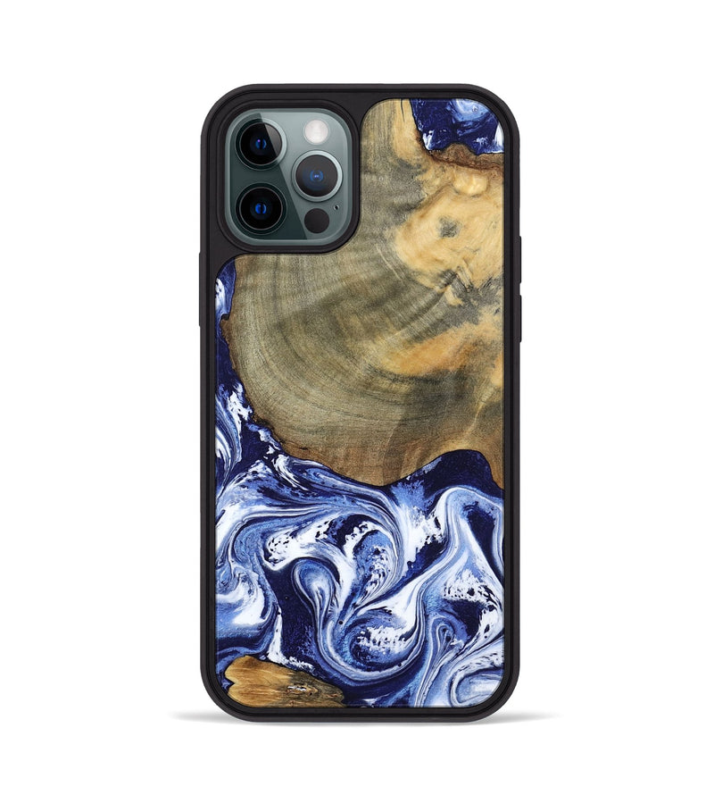 iPhone 12 Pro Wood Phone Case - Isabel (Blue, 802351)