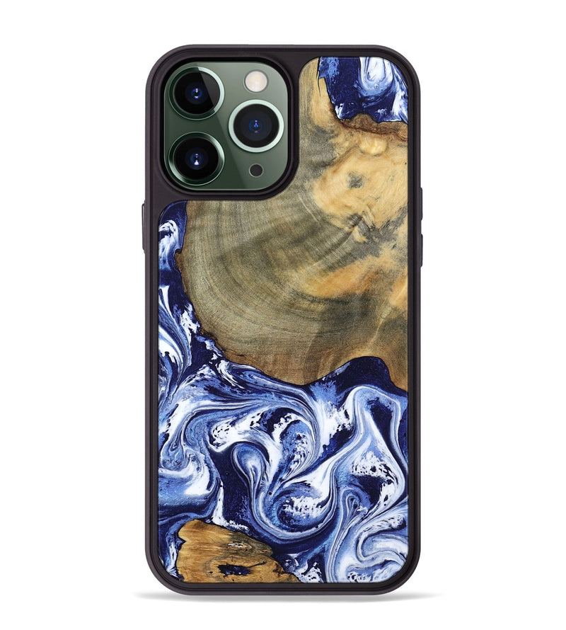 iPhone 13 Pro Max Wood Phone Case - Isabel (Blue, 802351)