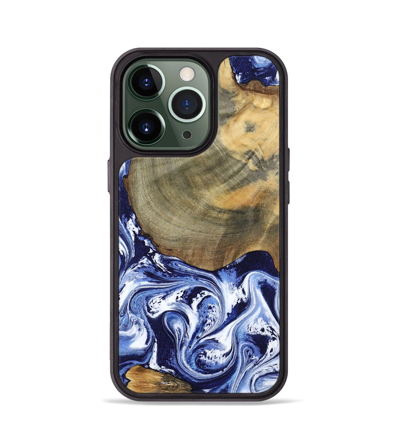 iPhone 13 Pro Wood Phone Case - Isabel (Blue, 802351)