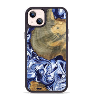 iPhone 14 Plus Wood Phone Case - Isabel (Blue, 802351)