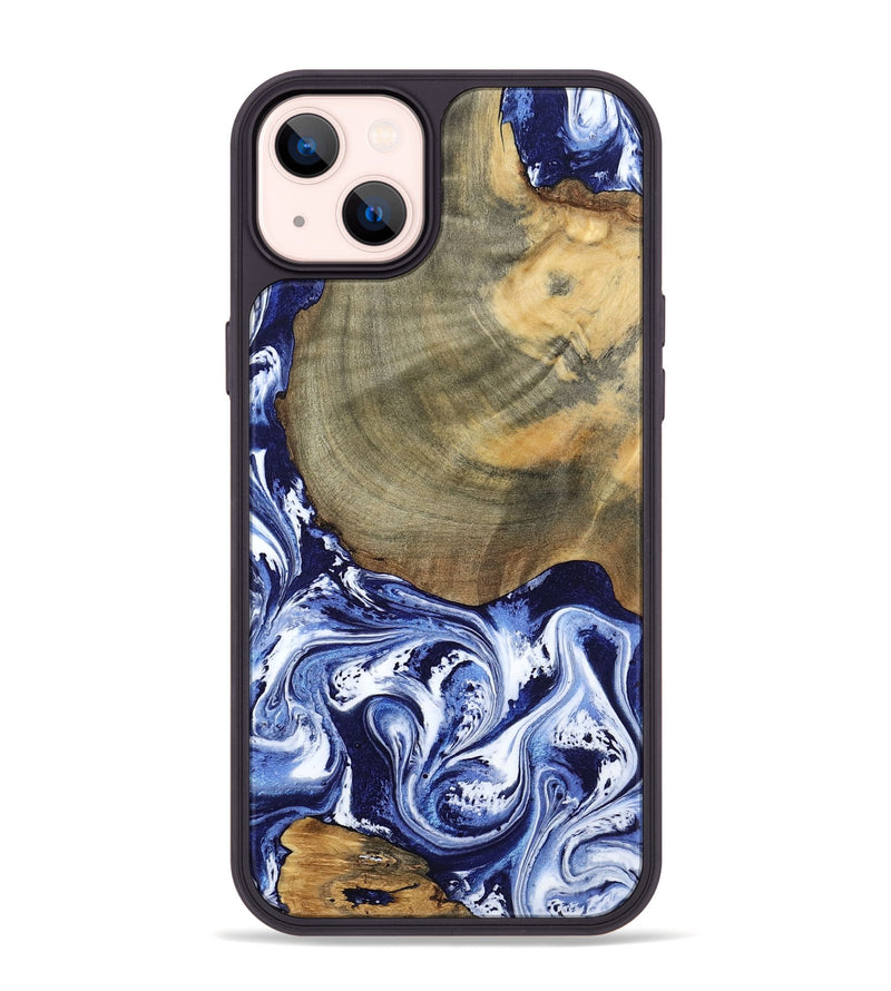 iPhone 14 Plus Wood Phone Case - Isabel (Blue, 802351)