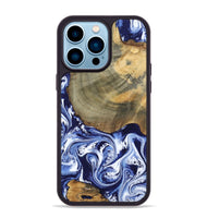 iPhone 14 Pro Max Wood Phone Case - Isabel (Blue, 802351)