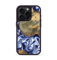iPhone 15 Pro Wood Phone Case - Isabel (Blue, 802351)
