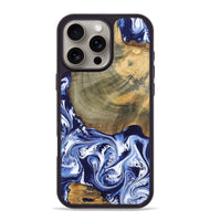iPhone 16 Pro Max Wood Phone Case - Isabel (Blue, 802351)