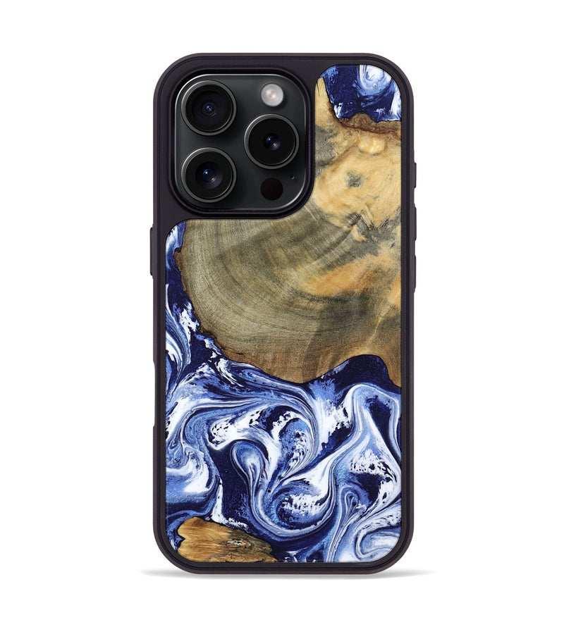 iPhone 16 Pro Wood Phone Case - Isabel (Blue, 802351)