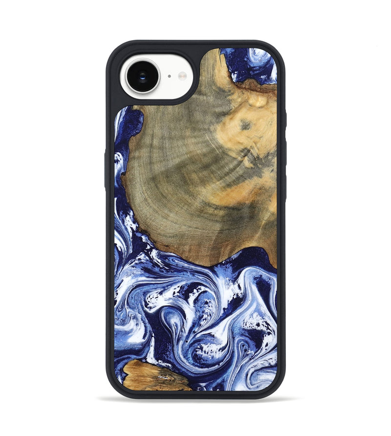 iPhone 16e Wood Phone Case - Isabel (Blue, 802351)