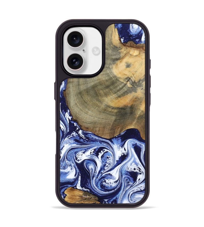 iPhone 17 Wood Phone Case - Isabel (Blue, 802351)