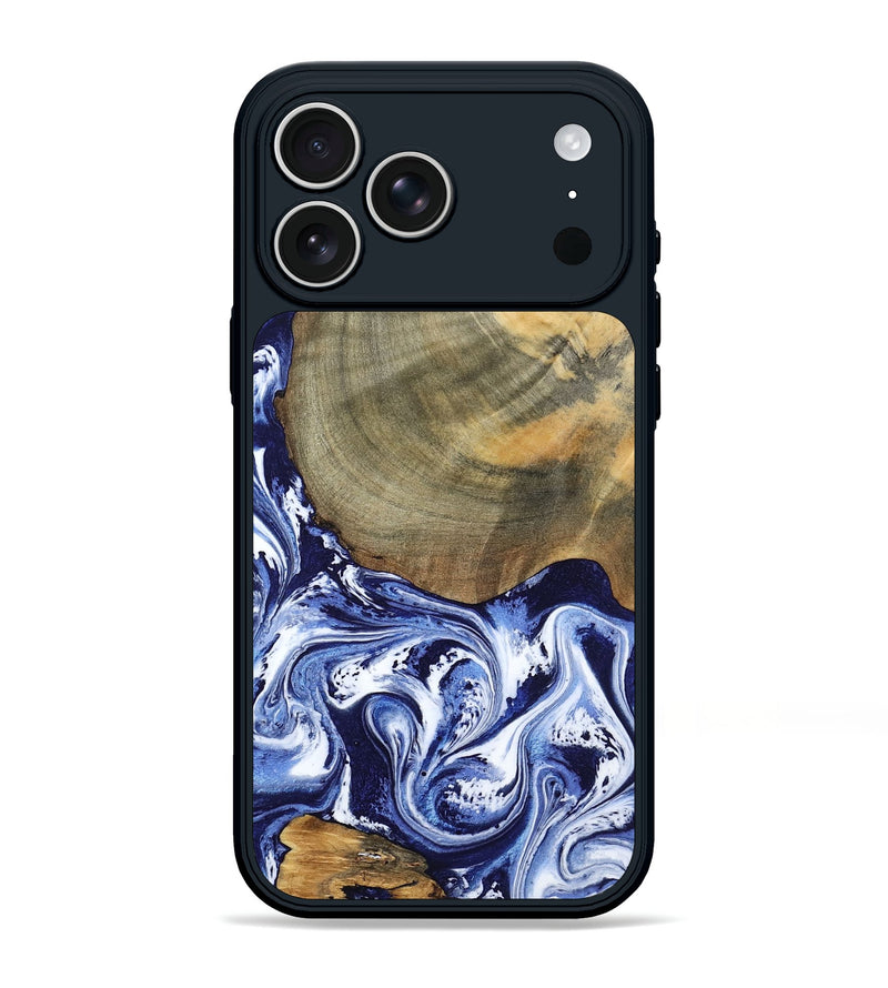 iPhone 17 Pro Max Wood Phone Case - Isabel (Blue, 802351)