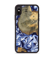 iPhone Xs Max Wood Phone Case - Isabel (Blue, 802351)