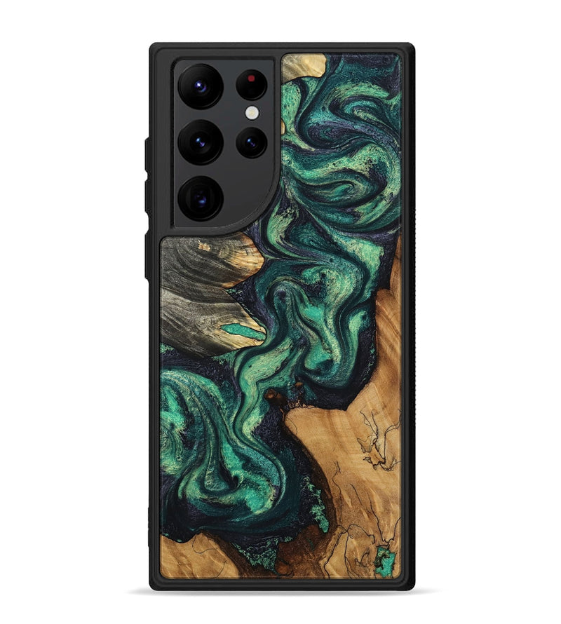 Galaxy S22 Ultra Wood Phone Case - Elyse (Green, 802352)