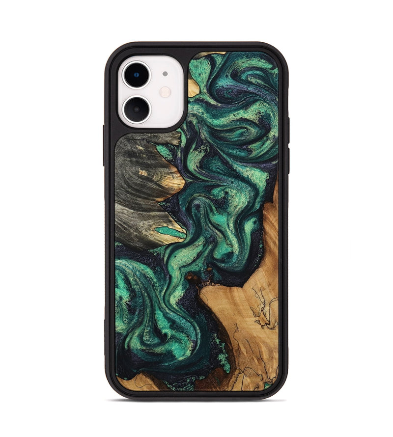 iPhone 11 Wood Phone Case - Elyse (Green, 802352)