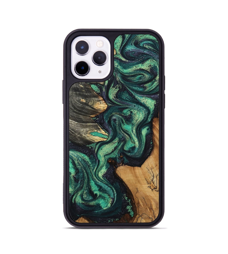 iPhone 11 Pro Wood Phone Case - Elyse (Green, 802352)