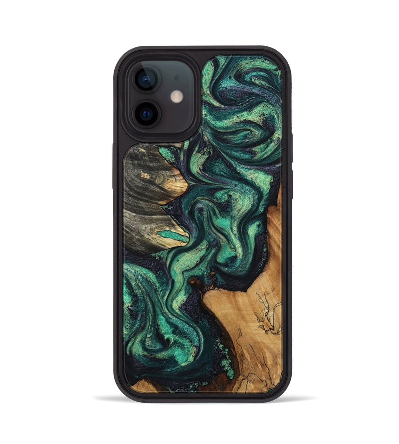 iPhone 12 Wood Phone Case - Elyse (Green, 802352)