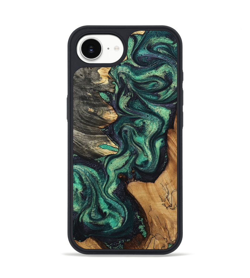 iPhone 16e Wood Phone Case - Elyse (Green, 802352)
