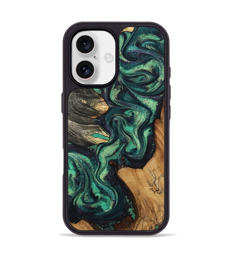iPhone 17 Wood Phone Case - Elyse (Green, 802352)