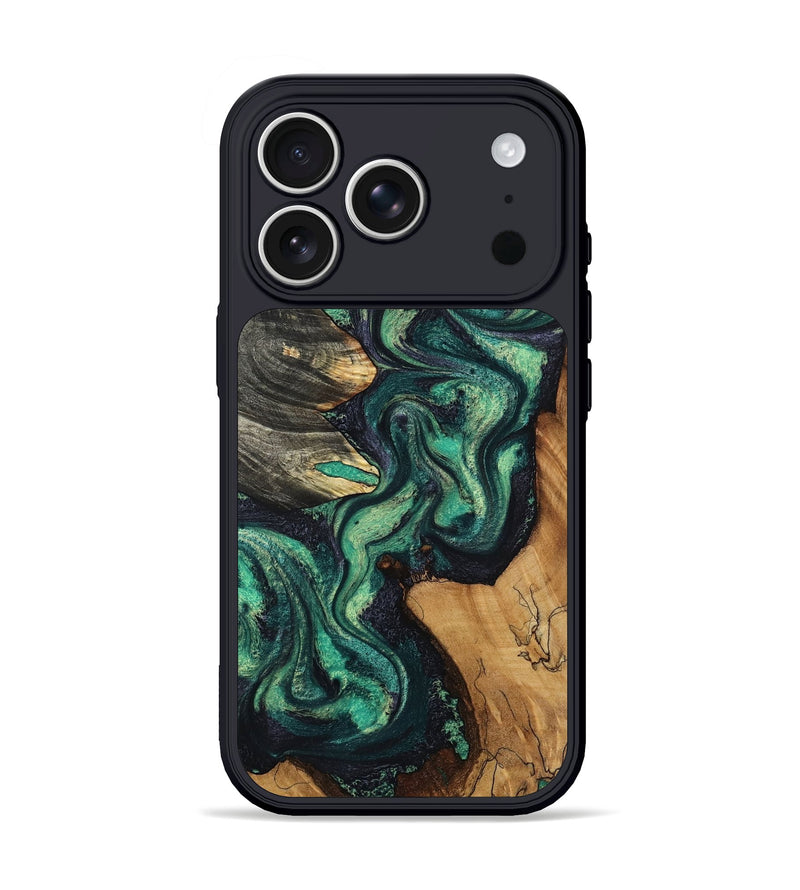 iPhone 17 Pro Wood Phone Case - Elyse (Green, 802352)