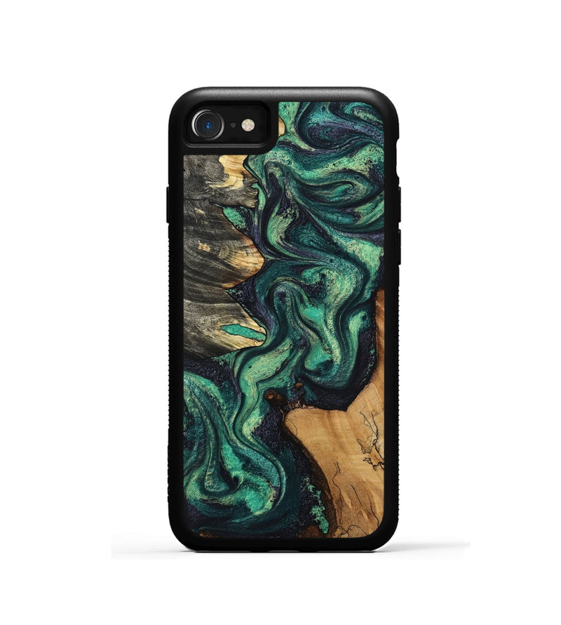 iPhone SE Wood Phone Case - Elyse (Green, 802352)