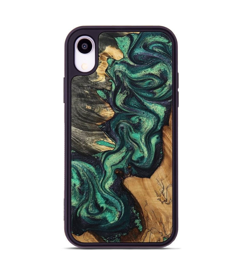 iPhone Xr Wood Phone Case - Elyse (Green, 802352)