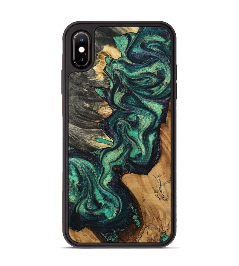 iPhone Xs Max Wood Phone Case - Elyse (Green, 802352)