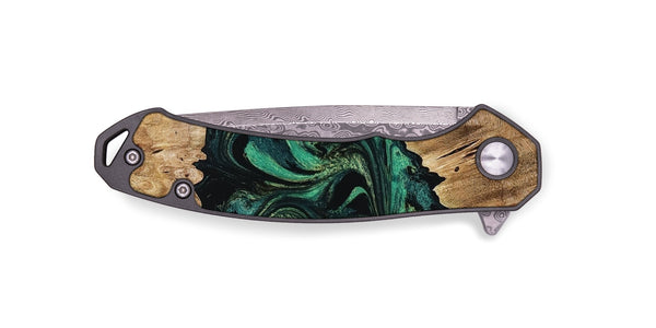 EDC Wood Pocket Knife - Kaylah (Green, 802353)