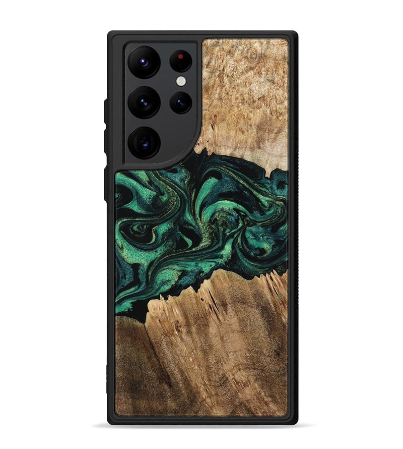 Galaxy S22 Ultra Wood Phone Case - Kaylah (Green, 802353)