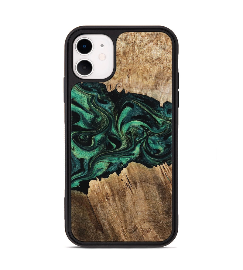 iPhone 11 Wood Phone Case - Kaylah (Green, 802353)