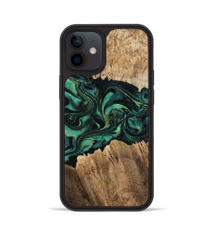 iPhone 12 Wood Phone Case - Kaylah (Green, 802353)