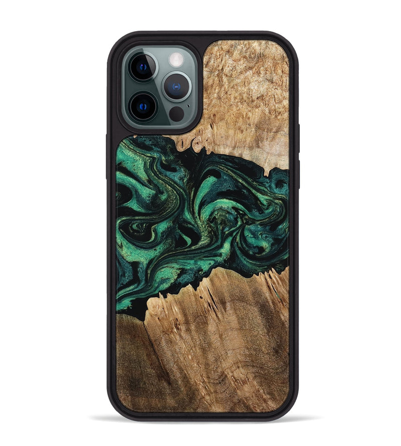 iPhone 12 Pro Max Wood Phone Case - Kaylah (Green, 802353)