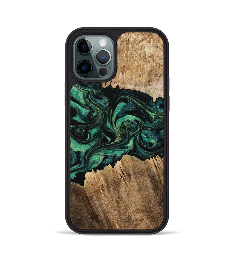 iPhone 12 Pro Wood Phone Case - Kaylah (Green, 802353)
