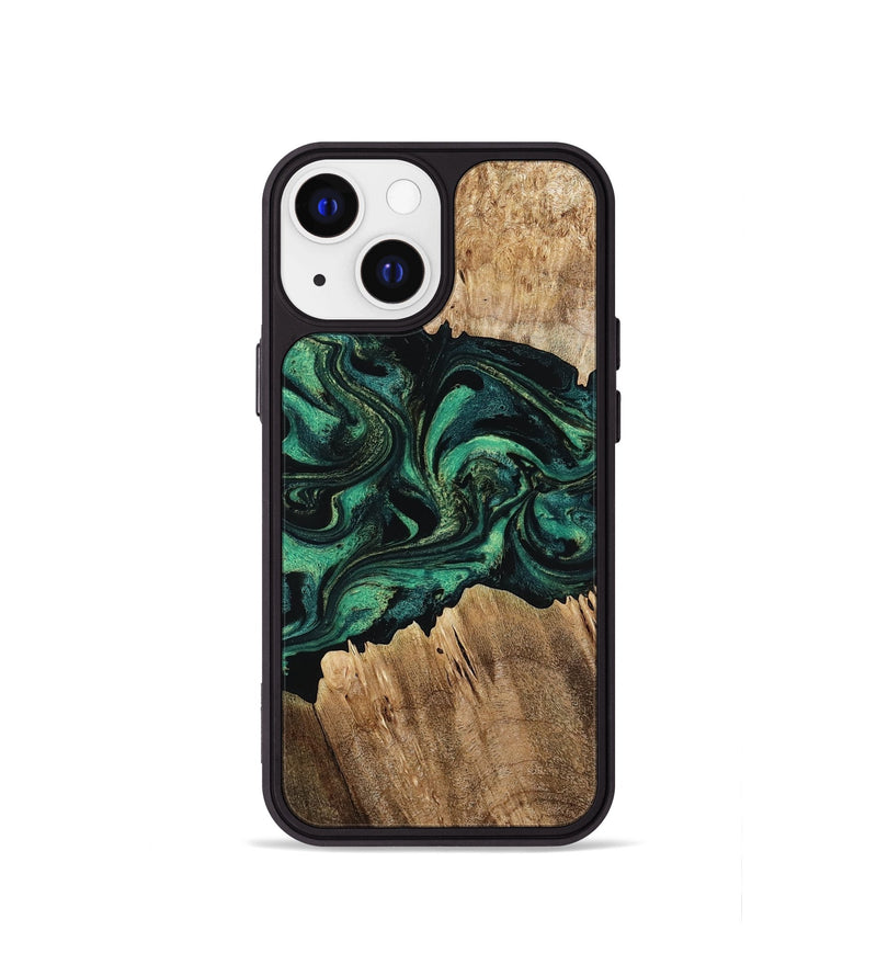 iPhone 13 mini Wood Phone Case - Kaylah (Green, 802353)
