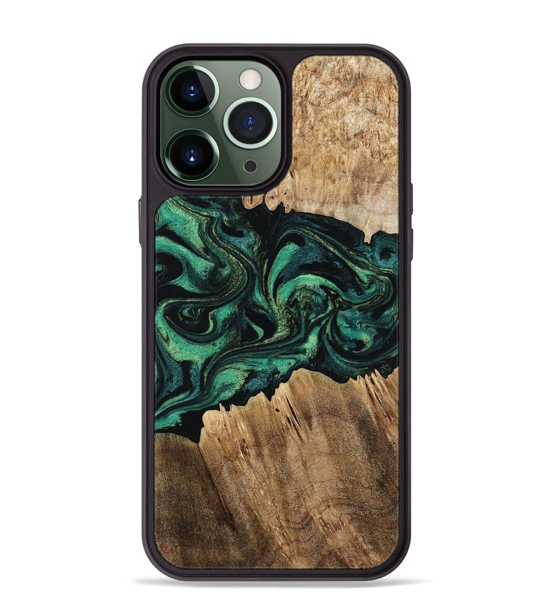 iPhone 13 Pro Max Wood Phone Case - Kaylah (Green, 802353)