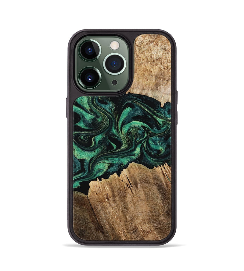 iPhone 13 Pro Wood Phone Case - Kaylah (Green, 802353)