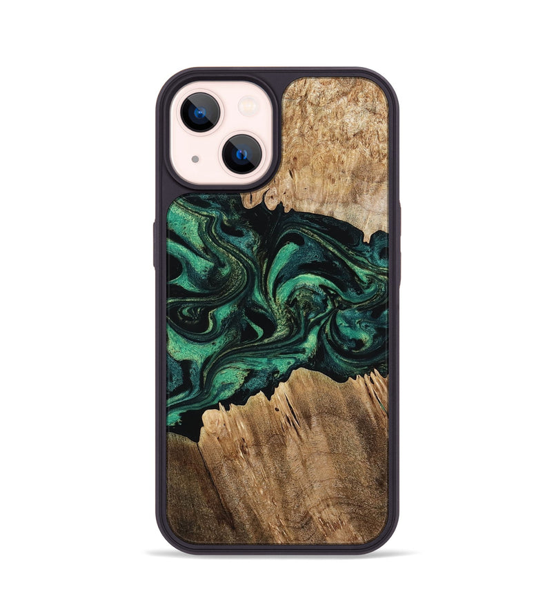 iPhone 14 Wood Phone Case - Kaylah (Green, 802353)