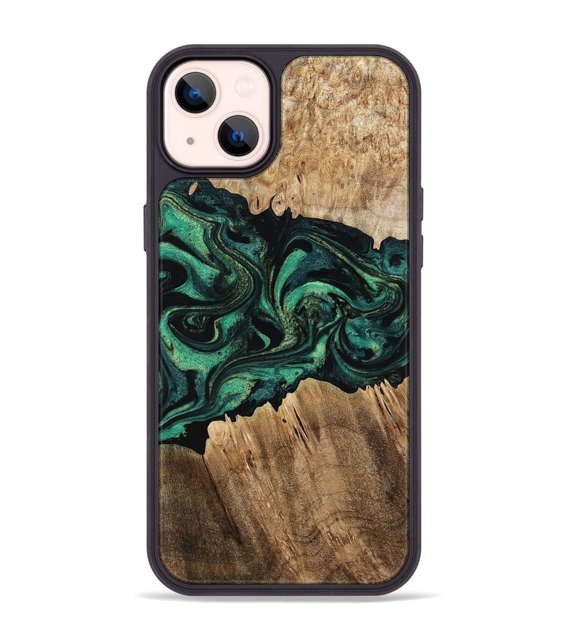 iPhone 14 Plus Wood Phone Case - Kaylah (Green, 802353)