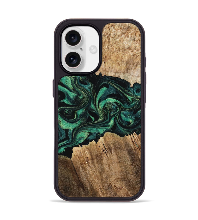 iPhone 17 Wood Phone Case - Kaylah (Green, 802353)