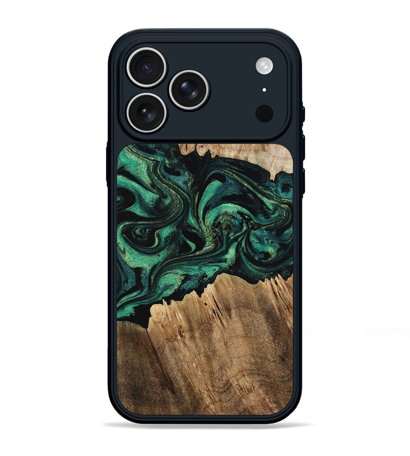 iPhone 17 Pro Max Wood Phone Case - Kaylah (Green, 802353)