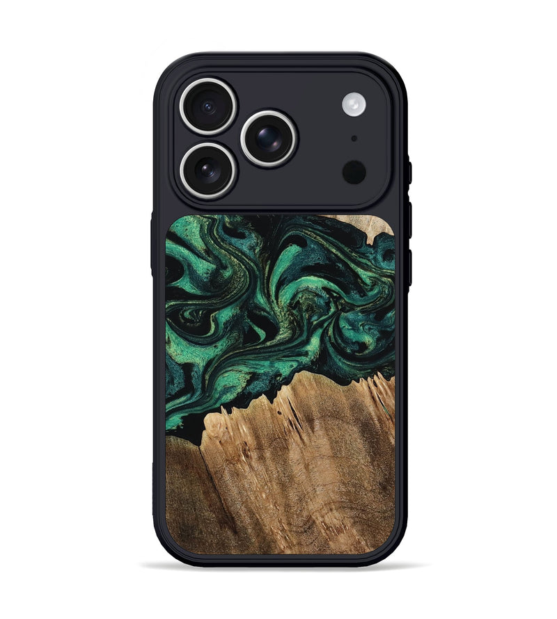 iPhone 17 Pro Wood Phone Case - Kaylah (Green, 802353)