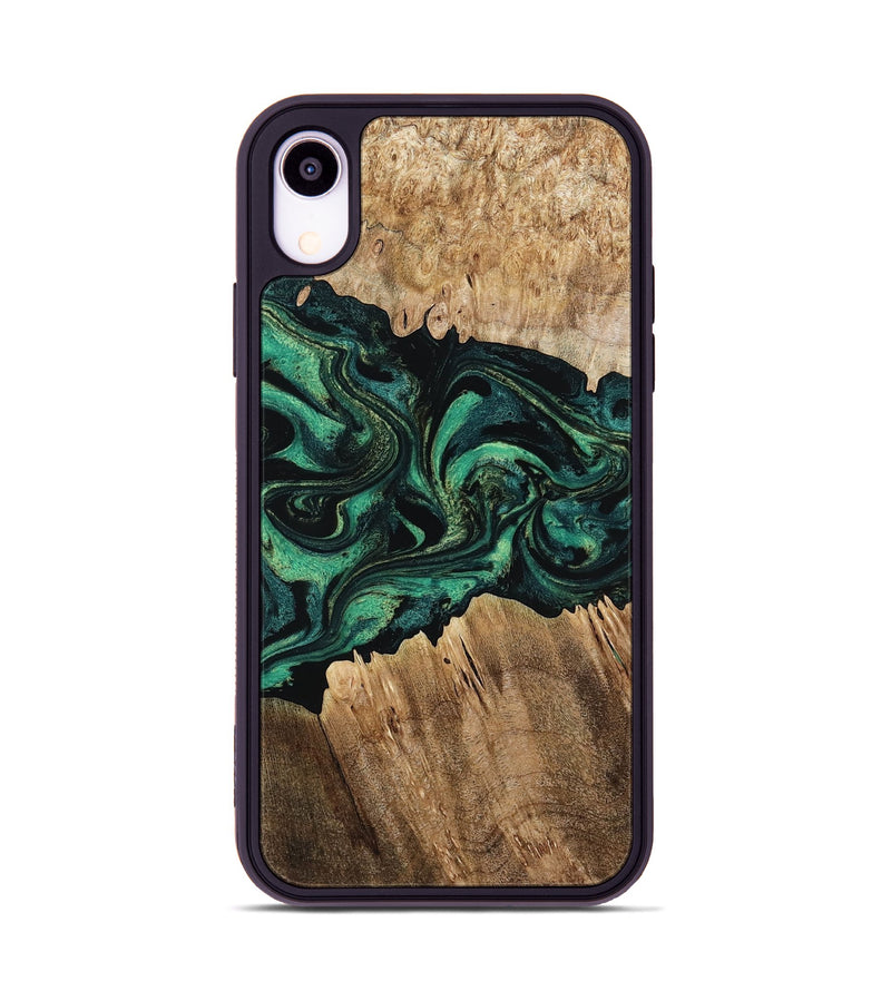 iPhone Xr Wood Phone Case - Kaylah (Green, 802353)