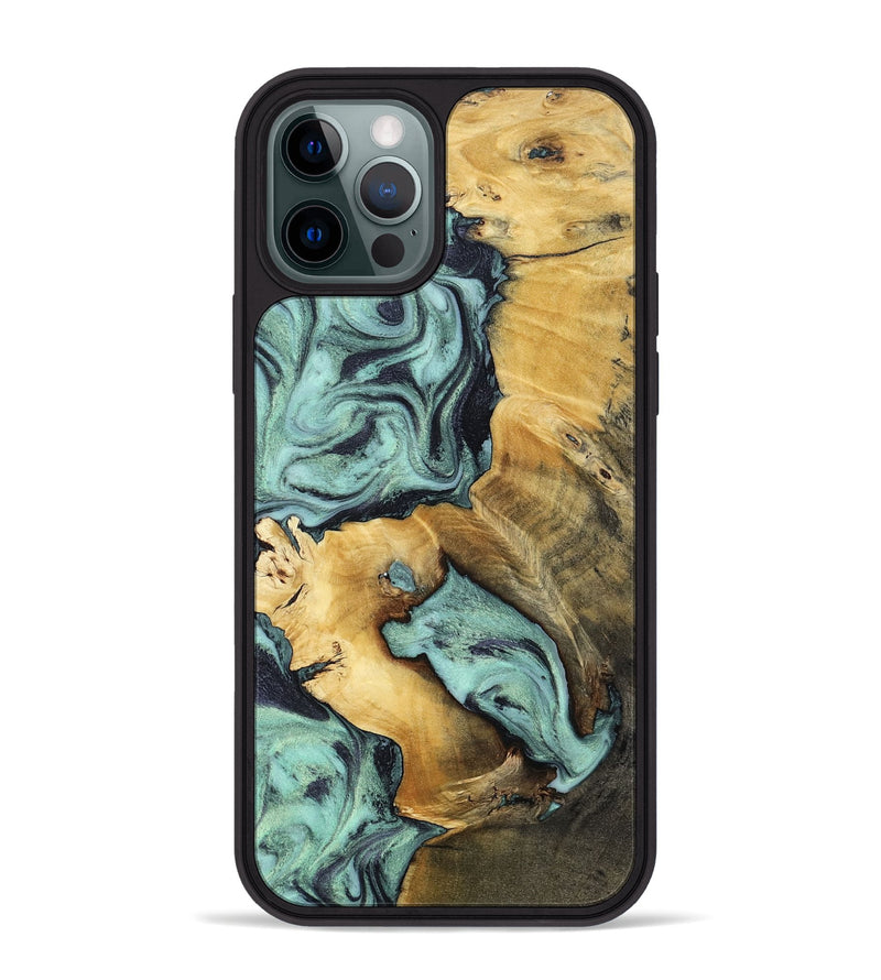 iPhone 12 Pro Max Wood Phone Case - Maximus (Green, 802355)