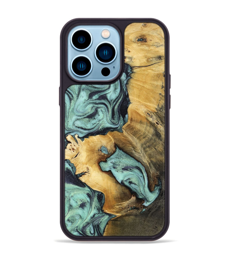 iPhone 14 Pro Max Wood Phone Case - Maximus (Green, 802355)