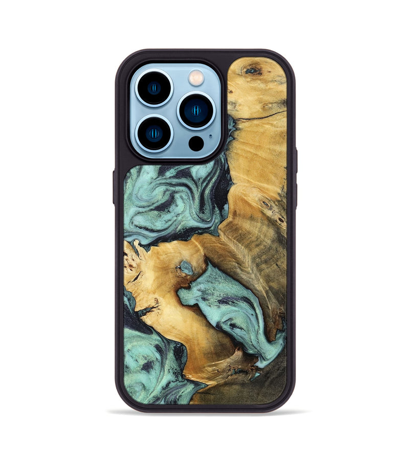 iPhone 14 Pro Wood Phone Case - Maximus (Green, 802355)