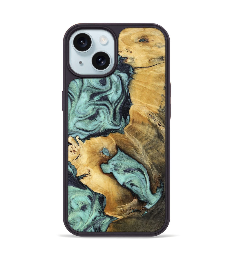 iPhone 15 Wood Phone Case - Maximus (Green, 802355)