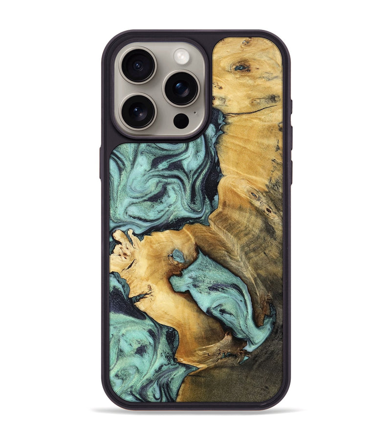 iPhone 15 Pro Max Wood Phone Case - Maximus (Green, 802355)