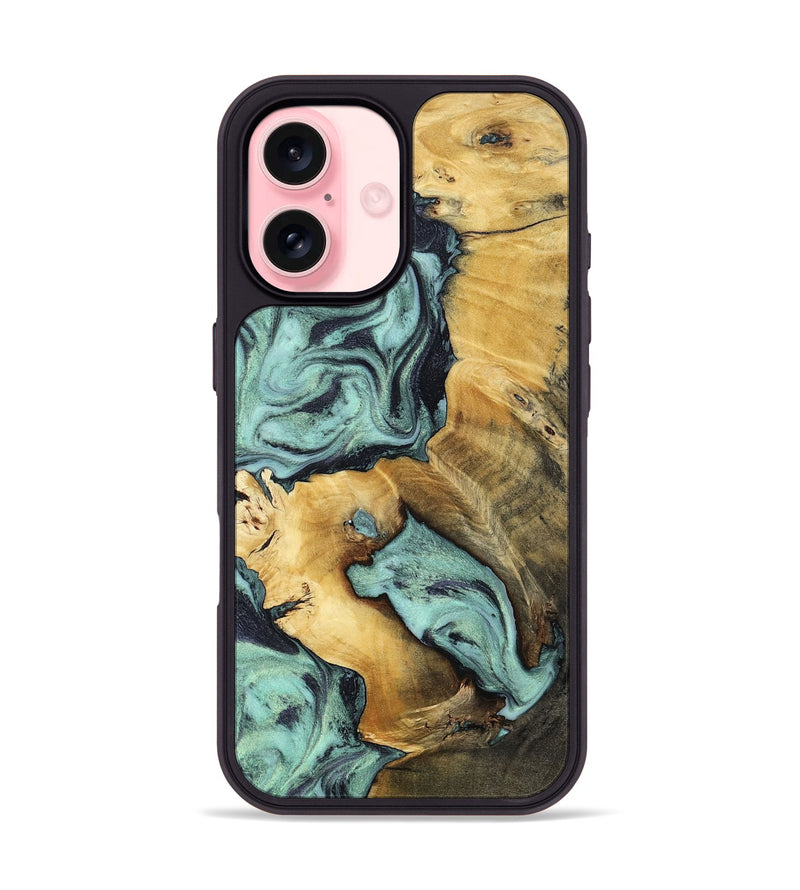 iPhone 16 Wood Phone Case - Maximus (Green, 802355)