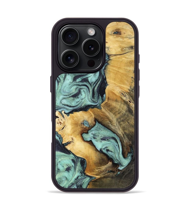 iPhone 16 Pro Wood Phone Case - Maximus (Green, 802355)