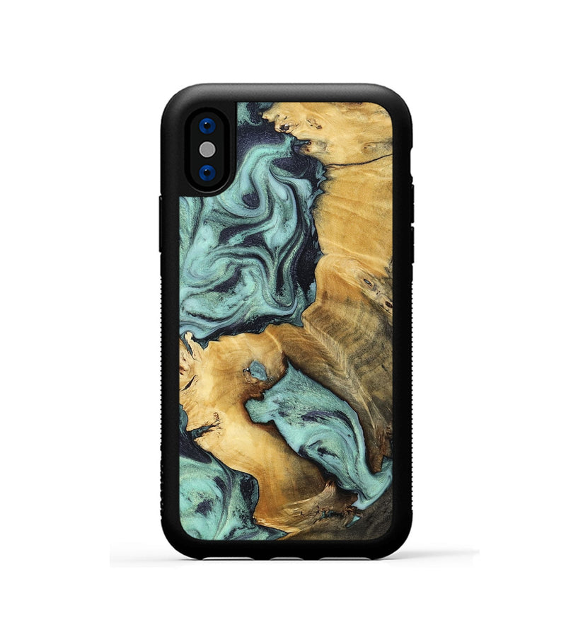 iPhone Xs Wood Phone Case - Maximus (Green, 802355)