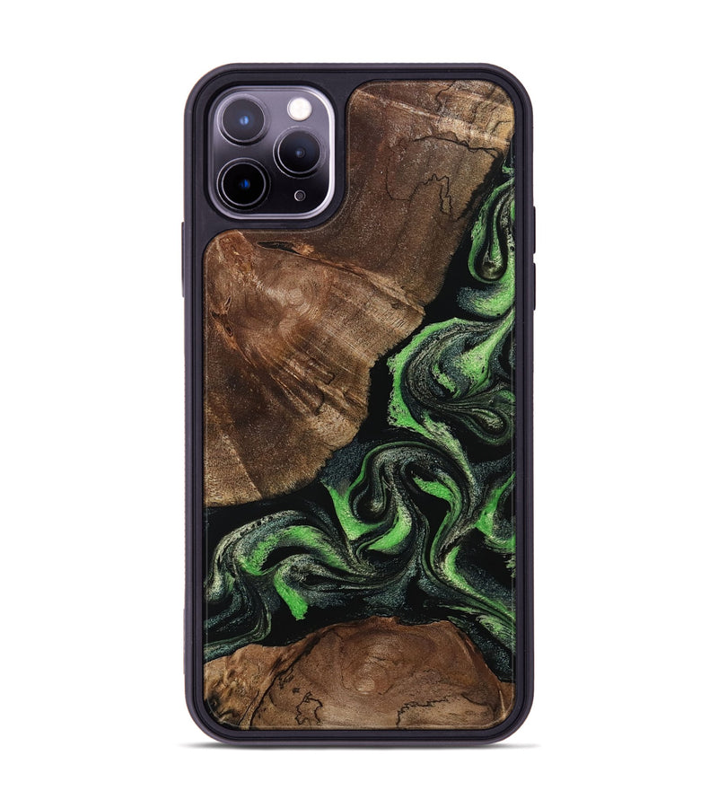 iPhone 11 Pro Max Wood Phone Case - Kellan (Green, 802356)